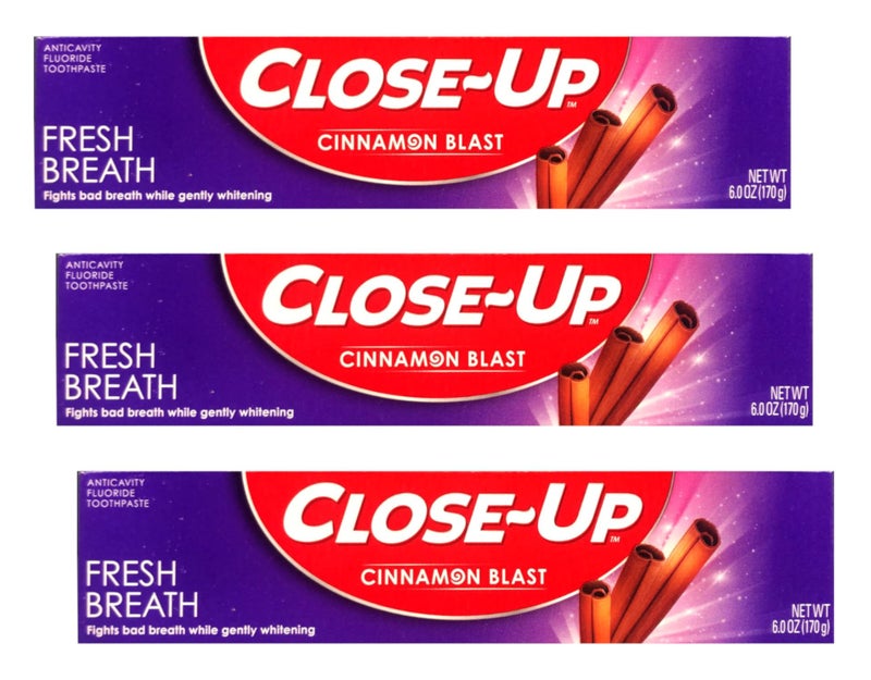 Close Up Close-Up Cinnamon Anticavity Flouride Toothpaste 6 Ounce (Pack of 3) - Image 1